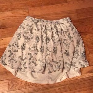 Cream Floral Skirt